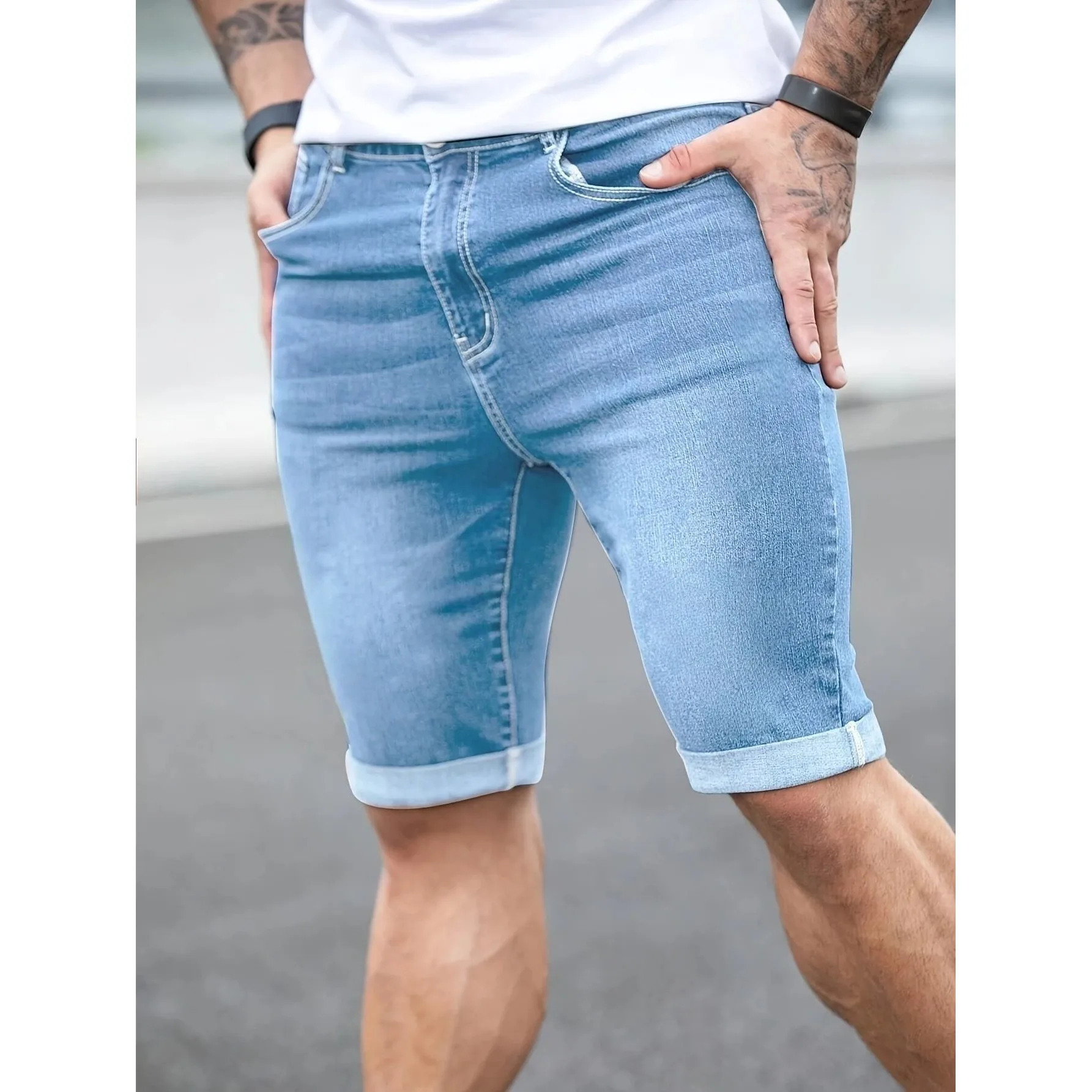 

Мужские джинсовые брюки в американском уличном стиле, классический крой, Ciwalk, PC 202, зимний вариант, из трикотажного материала.