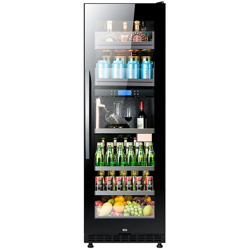 Double temperature wine cabinet, constant temperature ice bar, high-end home living room, air-cooled tea refrigerator, glass