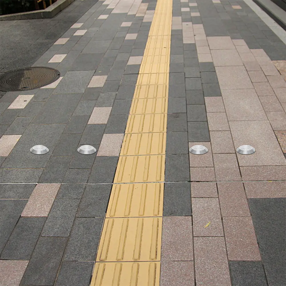 6Pcs Stainless Steel Floor Tactile Paving Studs Blind Sidewalk Nail Markers Enhanced Safety Non-Slip Guidance for Airports