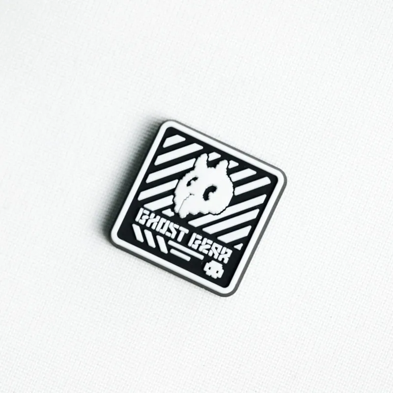 Ghost Gear PVC Patch Metal Tactical Badge for Clothing Bag Decoration Mini 1 inch