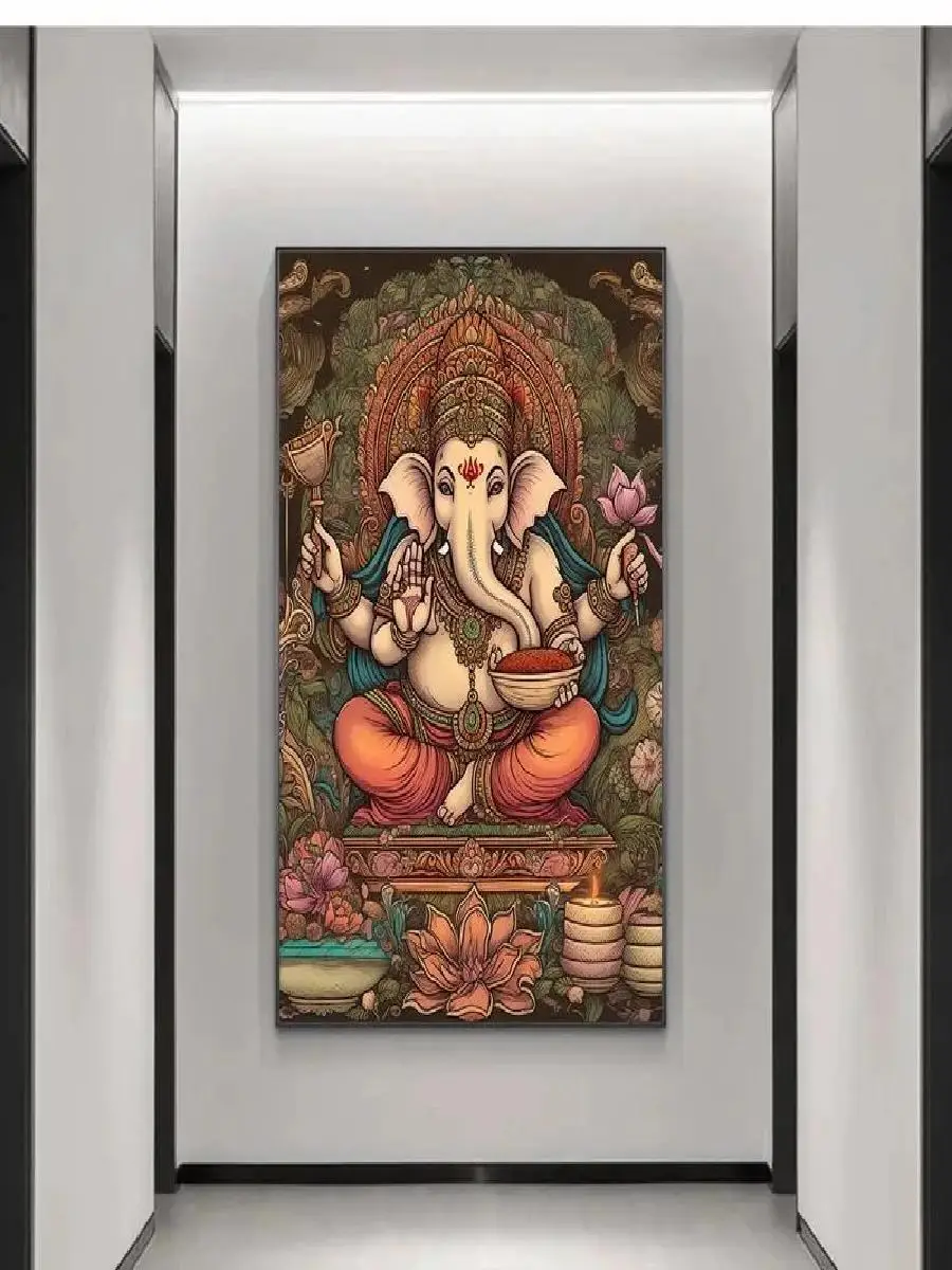 Hindu God Lord Shiva and Ganesha Canvas Painting Wall Art  Indian Goddess Religion Posters and Prints for Room Home Decor  Spiri