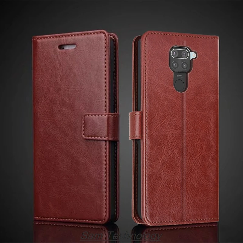Porte-carte housse pour Xiaomi Redmi Note 9 Global Pu cuir Flip couverture rétro portefeuille Coque de téléphone affaires Capa Fundas Coque