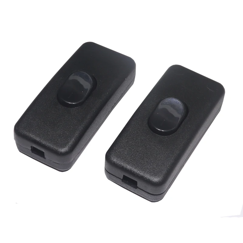 【10-2PCS】Practical Classic Black/White Inline ON/OFF Table Lamp Desk Light Cord Cable Switches Electrical Accessories
