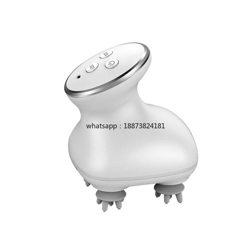 قابلة للشحن الكهربائية الذكية الضوء الأحمر تهتز الأخطبوط رئيس اللاسلكي سيليكون الشعر فروة الرأس آلة تدليك الشحن السريع #1