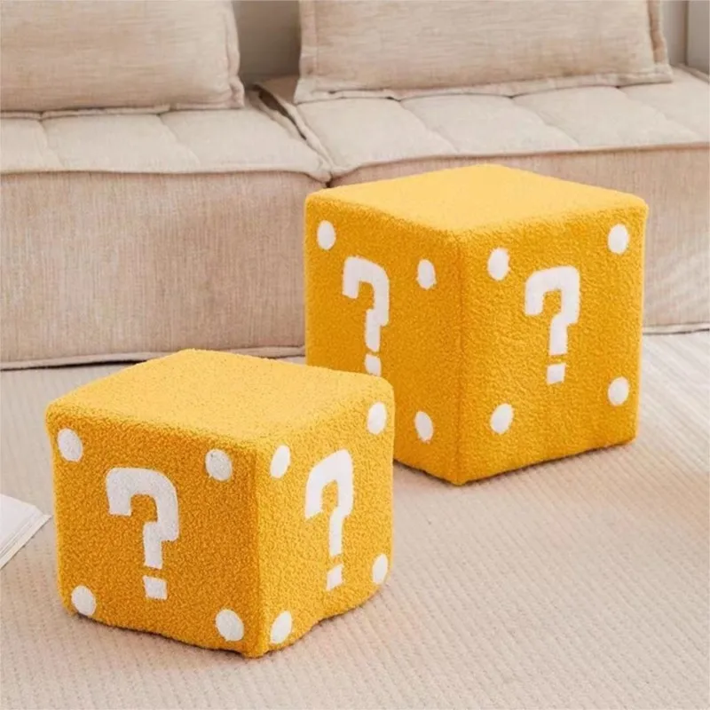 Household Dice Small Stool Shoes Stool Living Room Sofa Stool Children Cartoon Short Stool Net Red Dice Square Bench