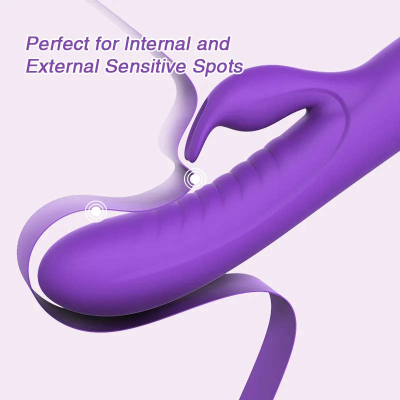 

G Spot Rabbit Vibrator For Woman Anal Dildo 3 In 1 Sex Toy Adult With10 Vibrating Modes Waterproof Clitoris Massage Stimulator