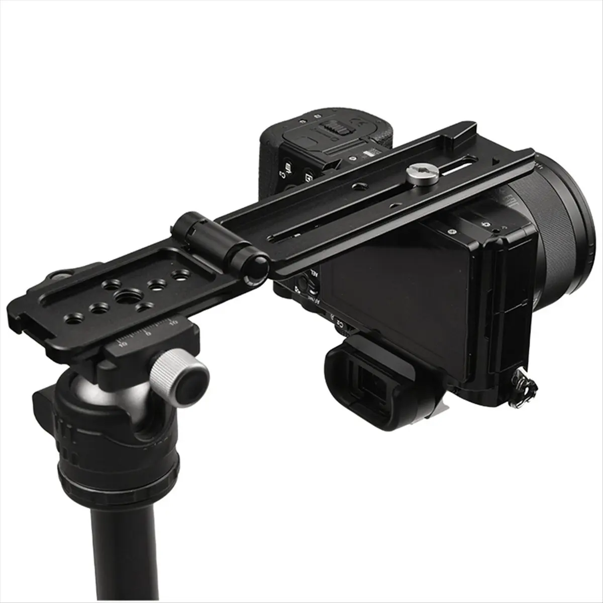 ABAN Universal L-Plate L Bracket Folding Arca Compatible Tripod Head Cold Shoe QR Quick Release Plate Vertical Photo