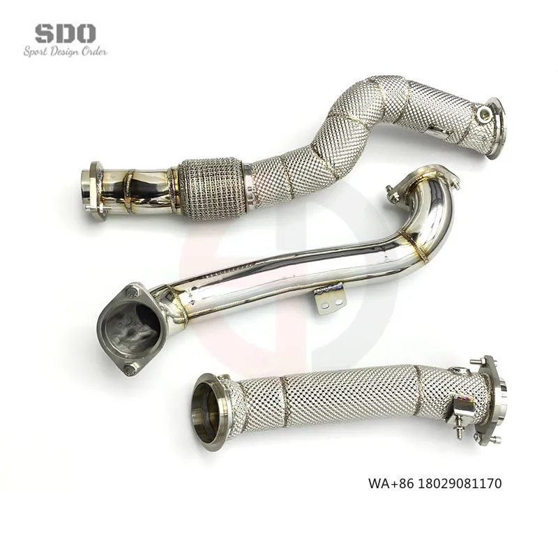 

Выхлопная система SDO Free Flow Straight Downpipe для M2 G87 2019-2023 3.0T с теплозащитным экраном, из нержавеющей стали, новая.