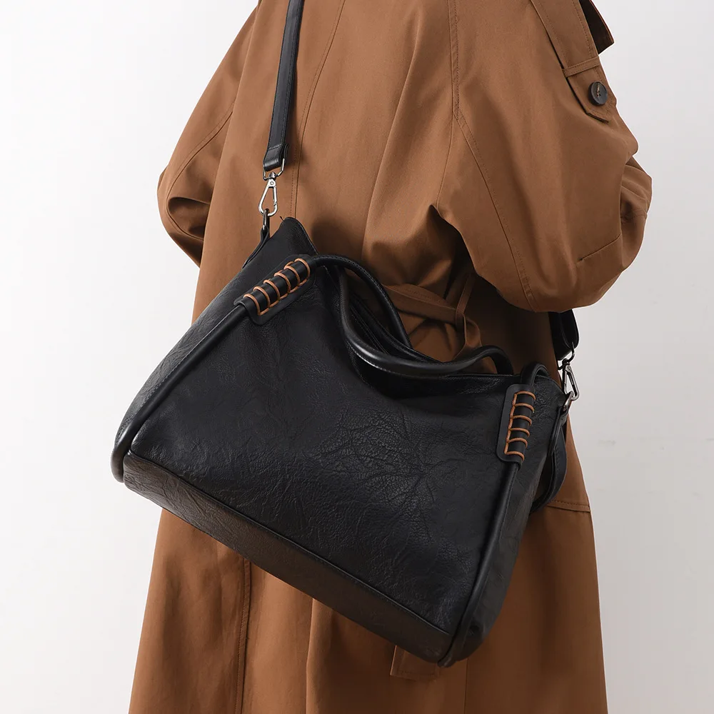 

Women's Soft Leather Crossbody Bag New Genuine Leather Women's Handbag Large Bag Cowhide Shoulder Crossbody Bags Luxury Tote Bag