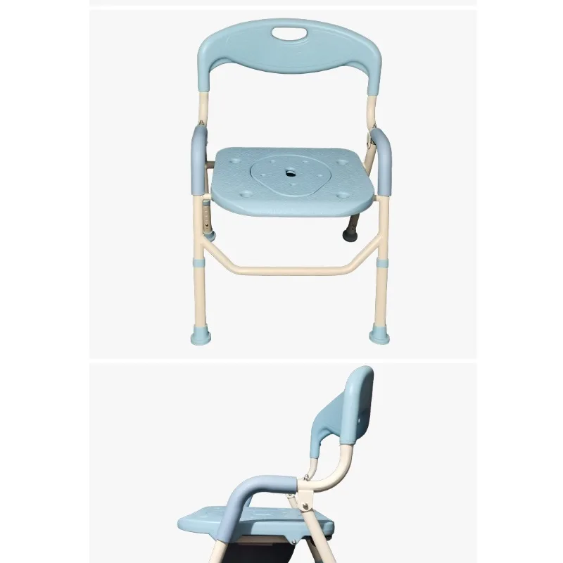 Adjustable height thickened bath chair for the elderly and pregnant women in the bathroom