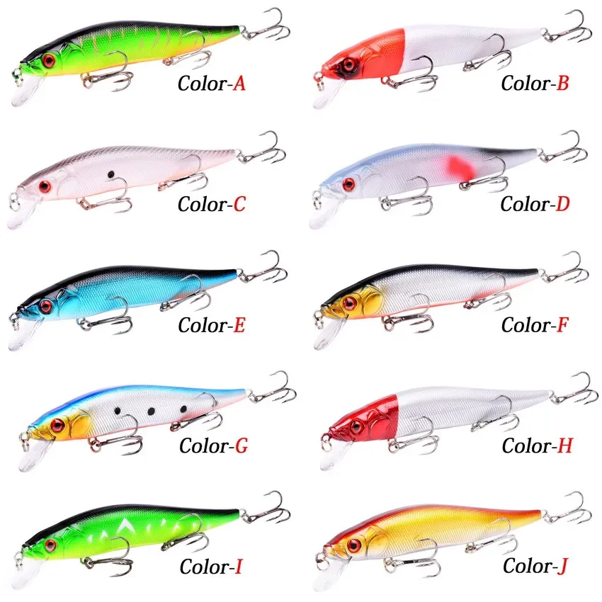 Aorace 1Pcs 14cm 21g Topwater wobbler 3D Augen Fischerei Locken Minnow Harten Köder 3 fisch Haken Crankbait schwimmenden Fischer