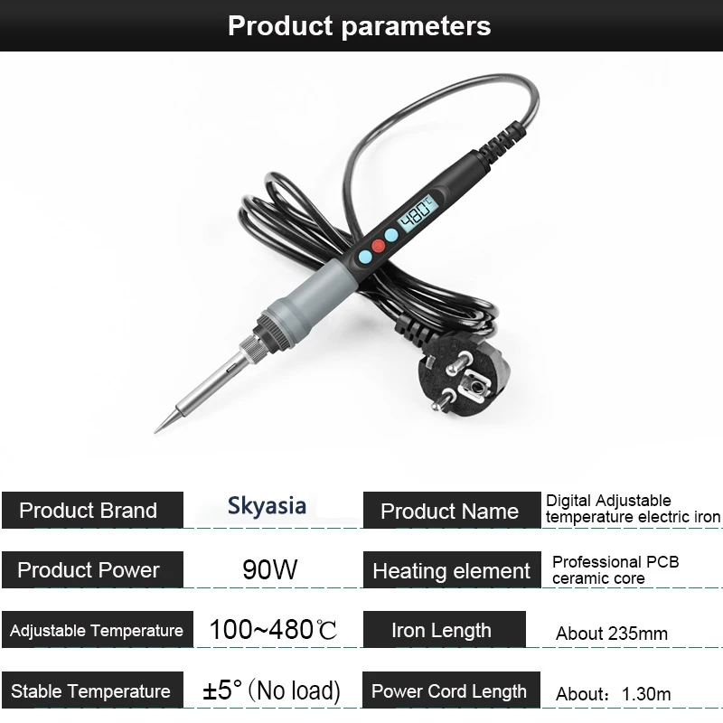 220V/110V Thermostat Welding Equipment LCD Digital Display Soldering Iron Gun 90W Handle Electric Soldering Irons