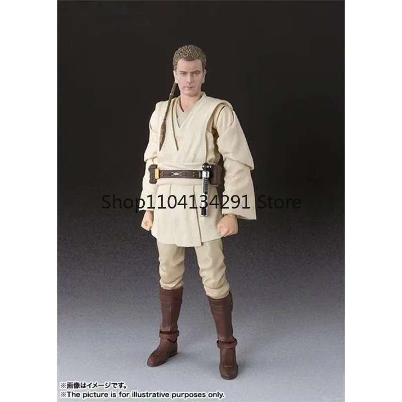 Bandai Original S.H.Figuarts Star Wars Episode I The Phantom Menace Obi-Wan Kenobi Action Figure ของเล่นสำหรับเด็กชายเด็กหญิงเด็กของขวัญ