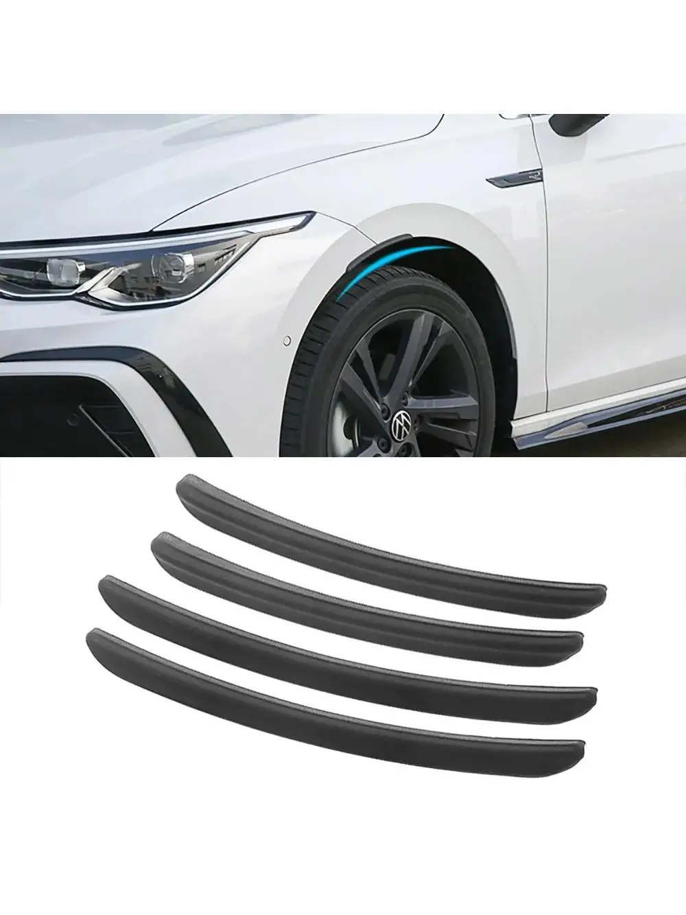 Lèvre de sourcil de roue de garde-boue de pare-chocs de voiture, 4 pièces, pour VW Golf 8 MK8 GTI GTE GTD R-LINE R 2020 – 2024, accessoires Glubsport