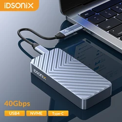 IDsonix PCIe 외장 인클로저, PC용 스토리지 케이스, 고속 USB4 썬더볼트 3/4 NVMe, M.2 NVMe, C타입, 40Gbps