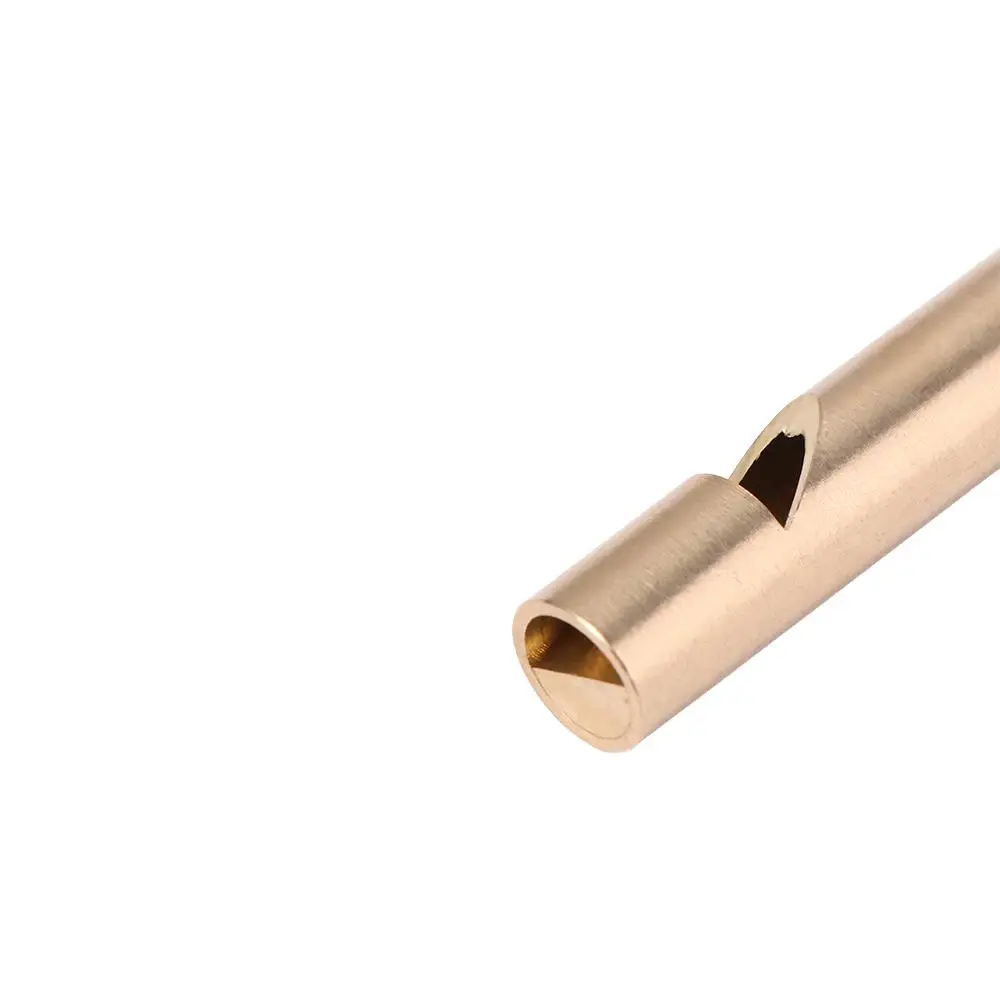 

Gift 1 PC Pure Brass Handmade Pocket Tools Pendant Referee EDC Tool Keychain Survival EDC Whistle Brass Whistle Referee Whisle