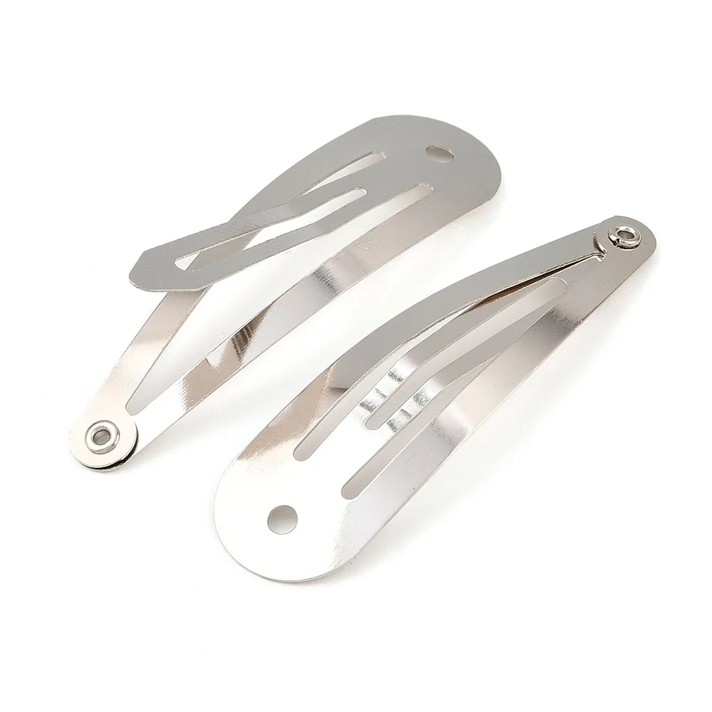 

Iron Snap Hair Clip Findings Platinum 49x14x4mm