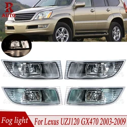 R-AUTO Fog Lights Head Lights Driving Running Lights Fog Light For Lexus UZJ120 GX470 2003-2009 Front Bumper Halogen Fog Lamps
