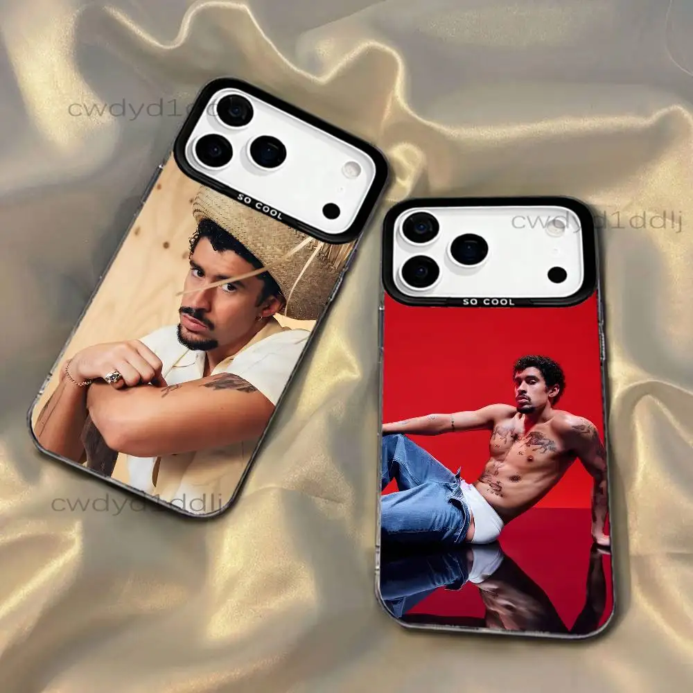 

B-Bad Bunny DTMF Debi Tirar Mas Fotos For iPhone 17,16,15,14,13,12,X,8,Pro,Max,Plus,SE4,Air,Mini Anti-Slip Black IMD Matte Case