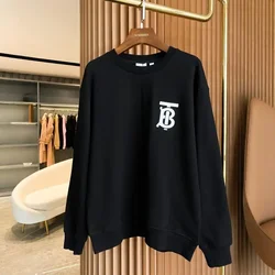 2024 Classic High-quality Letter Logo Men's Printed Trendy Clothing Crew Neck Sweater Casual Loose Cotton Long Sleeves