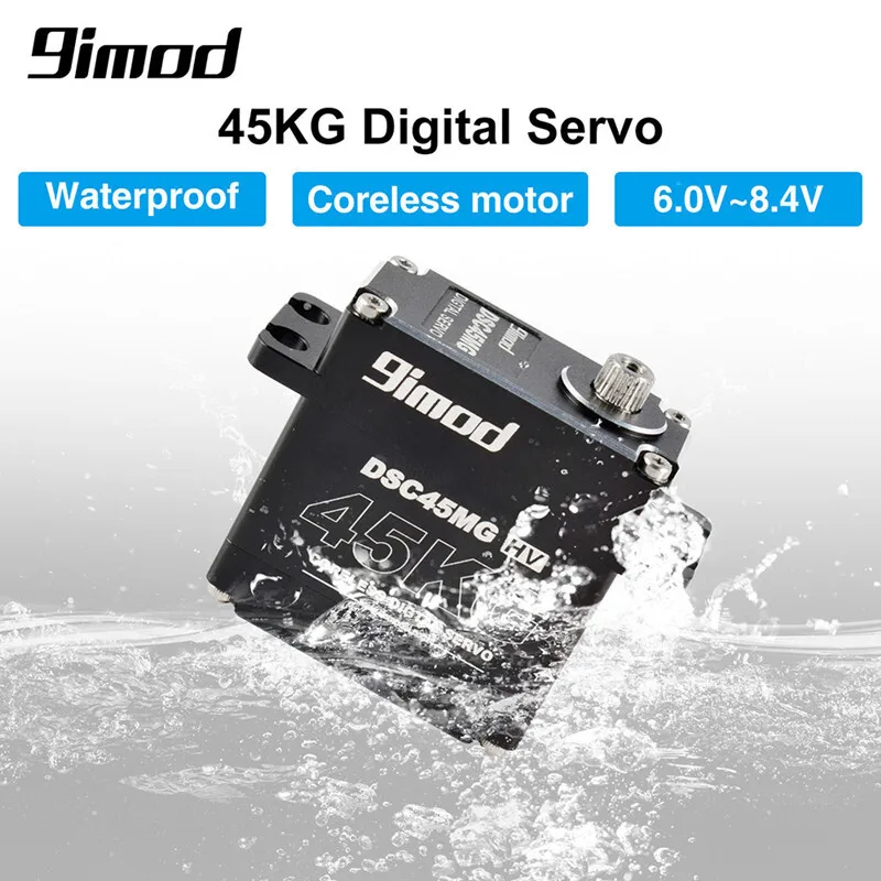 9imod DSC45MG 45kg HV All-Metal Coreless Digital High Pressure Waterproof Servo For 1/10 1/8 Traxxas TRX4 Axial SCX10 Remote Car