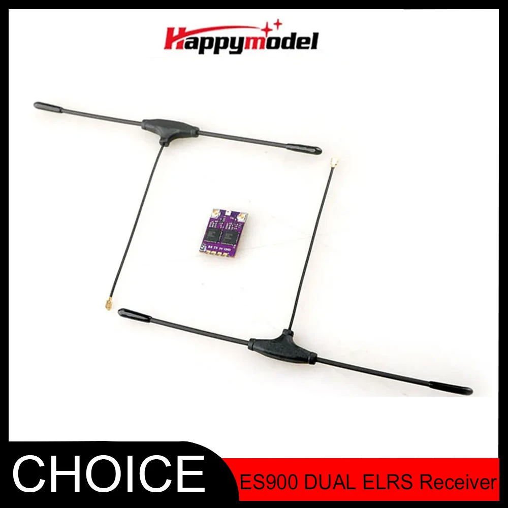 

Приемник HappyModel ES900 DUAL RX ELRS Diversity — 915/868 МГц | Встроенный TCXO для FPV и дронов/самолетов дальнего действия