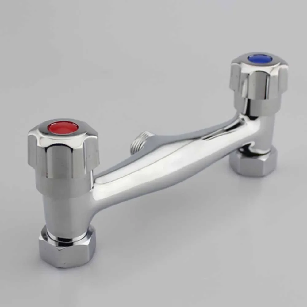 

Sturdy Copper Bathroom Shower Mixer Taps Bar with Twin Outlet Chrome Finish Anti Reflux Check Valve Easy Assembly