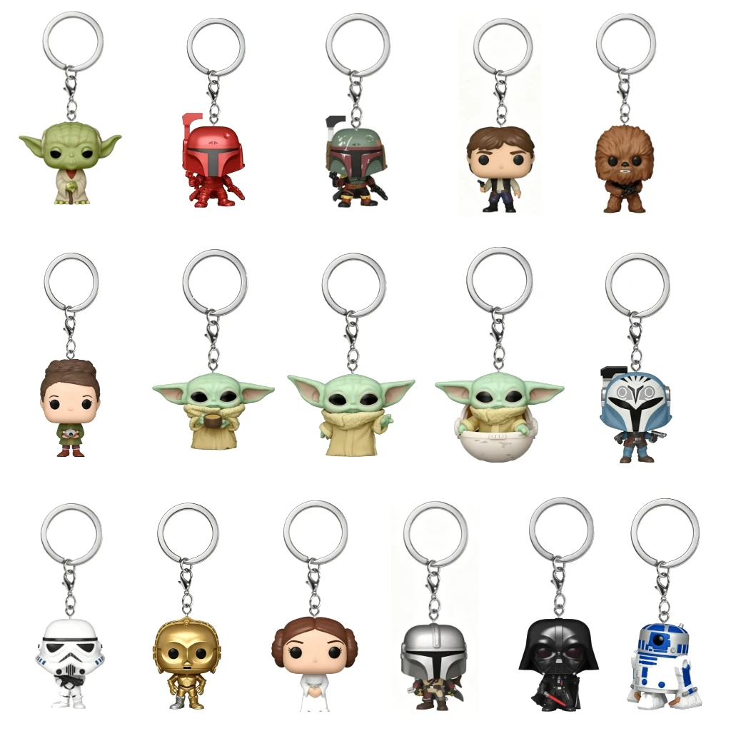 

Star Wars Series Character Keychains Cute Vinyl Figure Pendants for Gifts & Daily Use