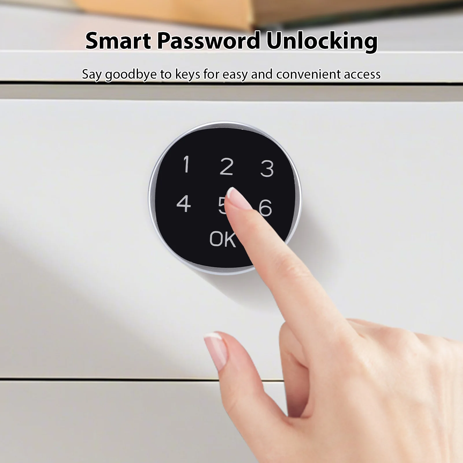 Digital Cabinet Lock with Combination Zinc Alloy Drawer Safe Smart Security  for Home  Privacy  Emergency Power Port