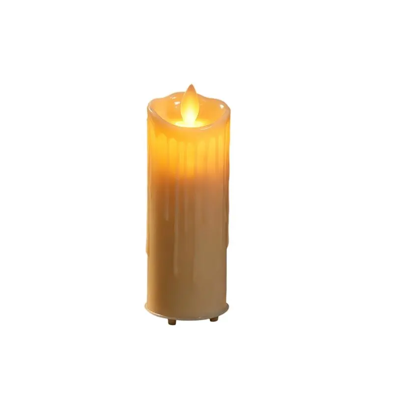 TKOH-LED Candles Rechargeable USB Candle Lamp Flameless For Christmas Wedding Decor Birthday Party