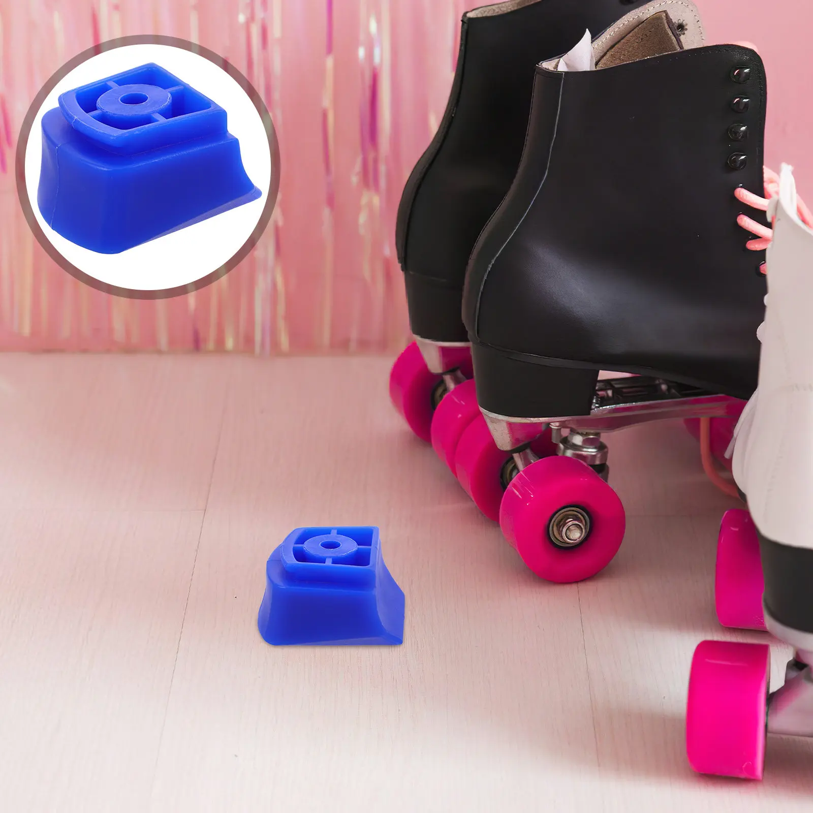 

Roller Skate Brake Blocks Rubber Non-Slip Toe Stoppers for Inline Skates Universal Fit Emergency Stop Safety Brake Pad