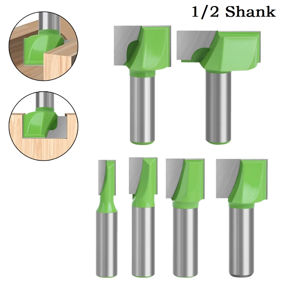 

1pc 12.7mm Shank Cleaning Bottom Router Bit Milling Cutter CNC Milling Cutter Endmill For Wood Engraving Woodworking Tools