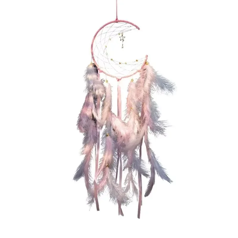 for  Moon Dream Catcher Indian Style Wrought Iron Wind Chimes Pendant Creative Birthday Gift Graduation Gift Pure Handmade