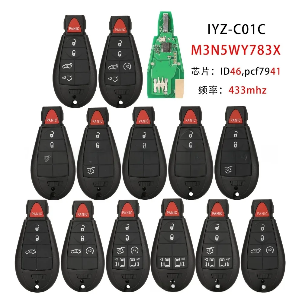 

M3N5WY783X for Jeep Chrysler Automobile Remote Car Key 433MHz ID46 pcf7941