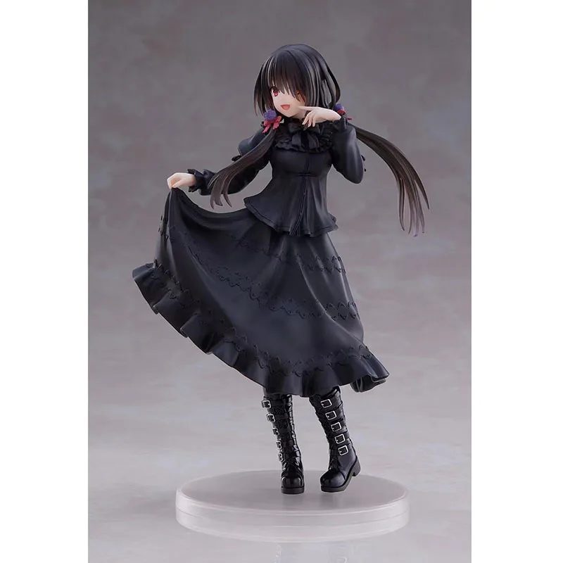 20cm Date A Live Anime Figure Black Dress Casual Wear Kurumi Tokisaki PVC Action Figure Car Decoration Collection Model Toy Gift