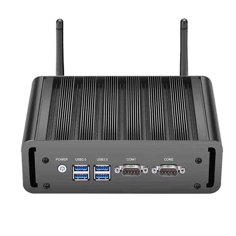Embedded Industrial PC Intel Core i7-5500U 2x DB9 RS232 2x Gigabit Ethernet HDMI VGA Diplay Windows 7/10 Ubuntu DC12V