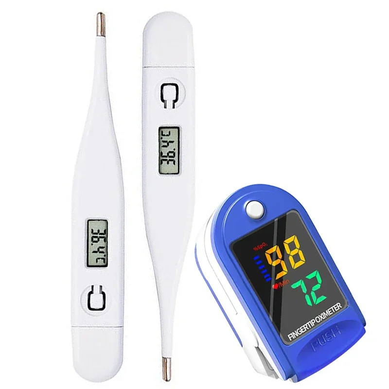 Baby Thermometers Pulse Oximeter Finger Digital Thermometer Accurate Oral Armpit Temperature Reading Fever Alert Termometer