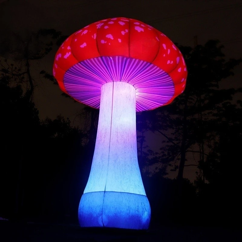 

Toys Bespoke Party Planners Glowing in the Dark Large Inflatable Mushroom for Event