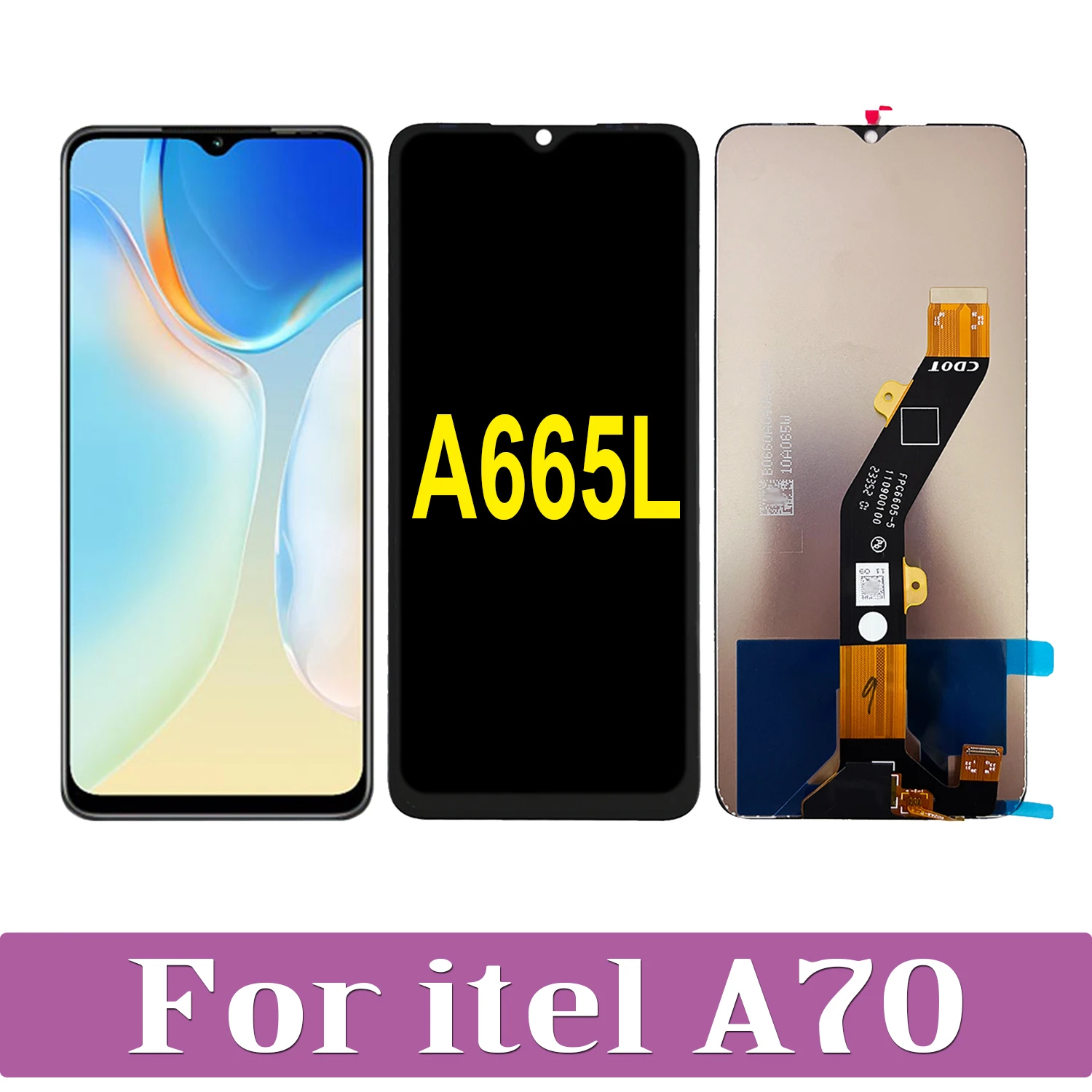 6.6'' For Itel A70 A665L LCD Display Touch Screen Replacement Digitizer Assembly