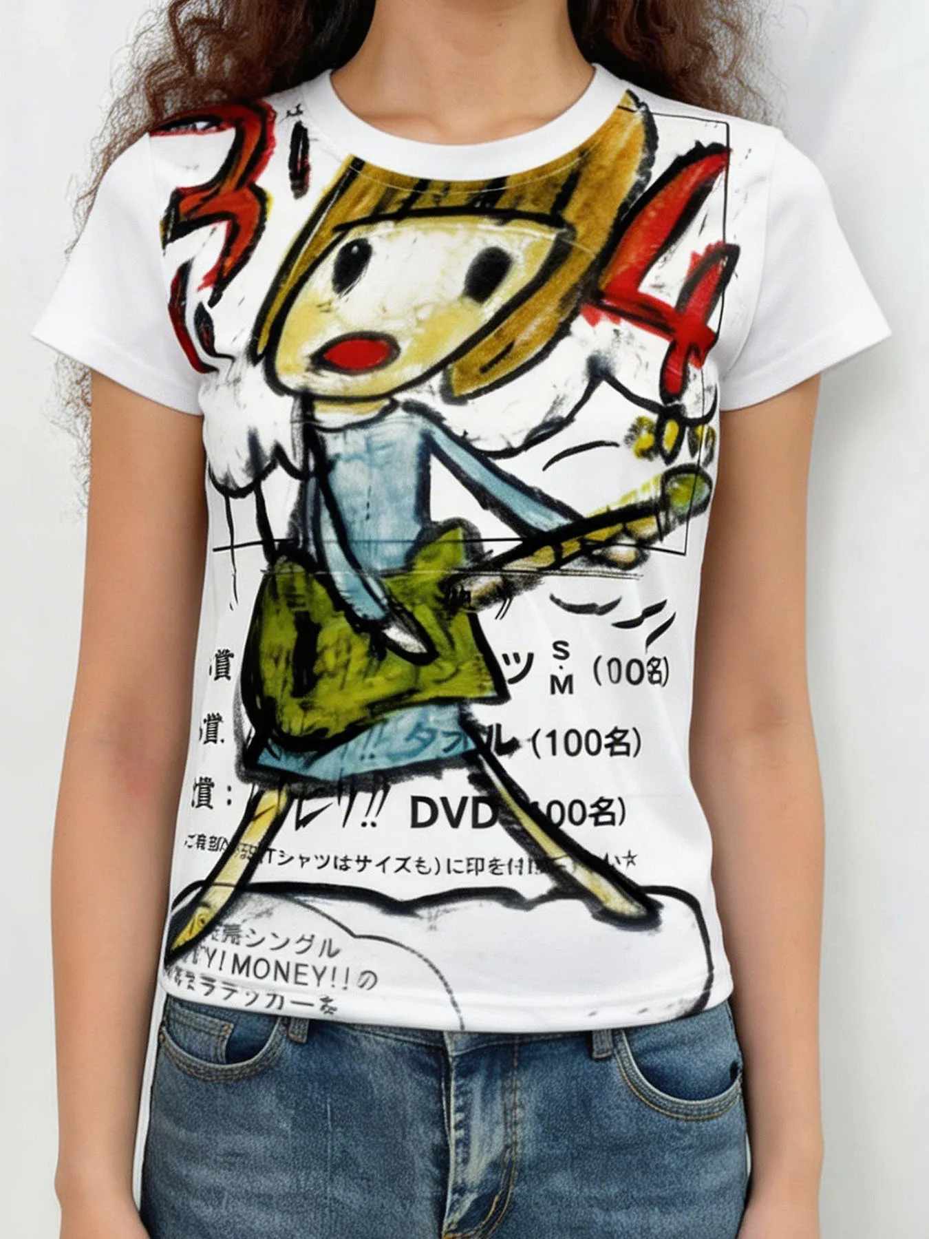 Y2K Summer New  Cute Cartoon Pictures Printed Short Sleeved Round Neck T-shirt Little Girls Fashion Casual Coat Women's Clothes