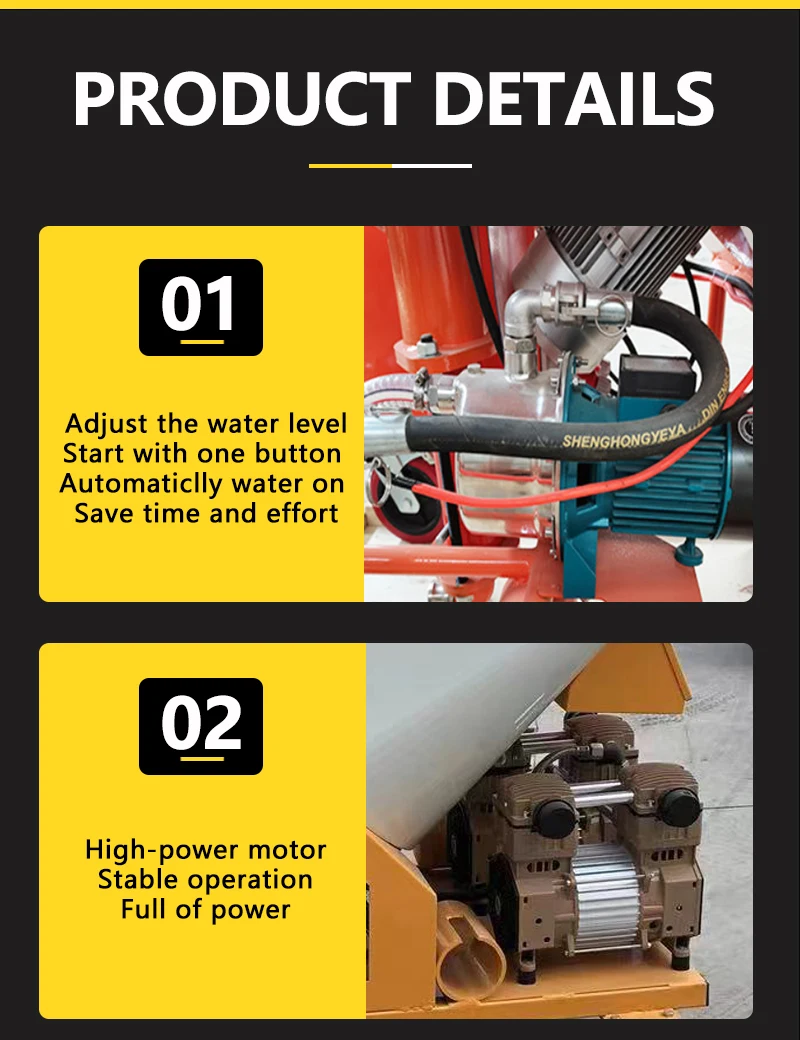 New Durable Auto Walls Plastering Machines Automatic Cement Spray For Walls With Motor As Core Component