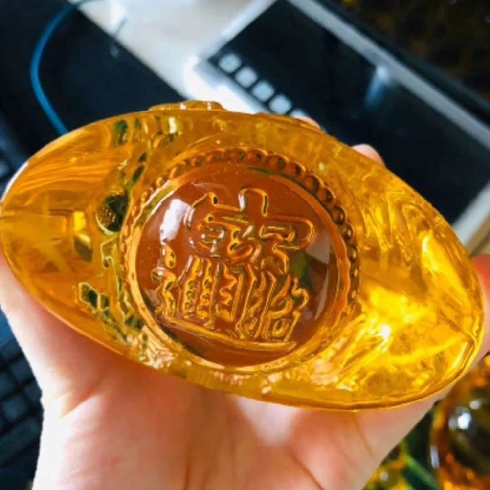 

Crystal Small Figurines Desktop Carving Glass nament Small Ingot Figurines Home Office Decor Statue