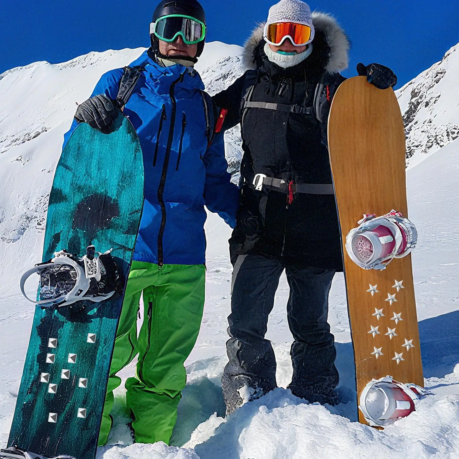 

Накладка для сноуборда, 10 шт., клейкие противоскользящие треугольные накладки для сноуборда с пентаграммой, лыжные накладки для сноуборда для женщин, мужчин, взрослых, подростков, начинающих