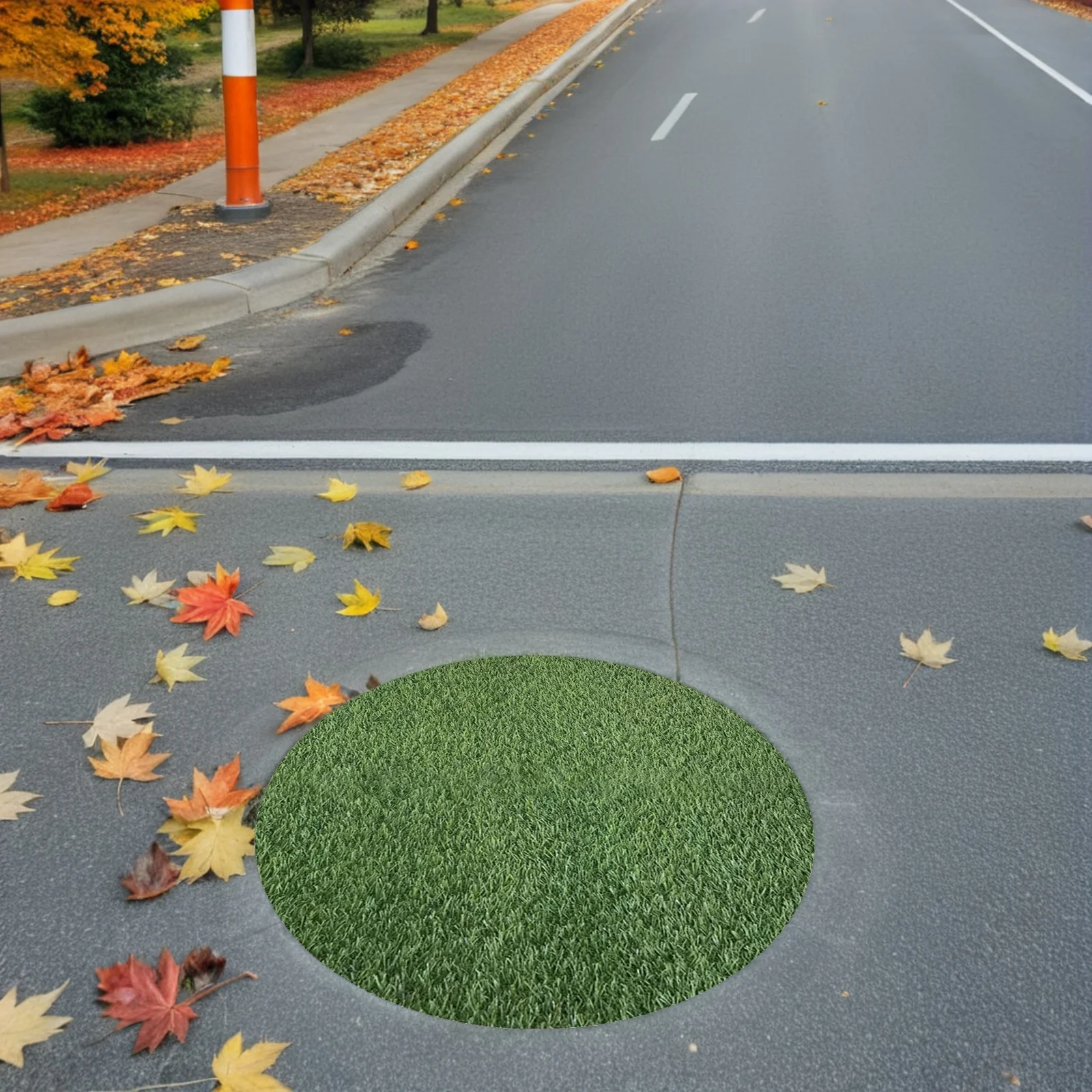 

Artificial Grass Mat Green Fake Grass Turf Placemat Round Pad Multi-Use Table Decor Dining Accessories Home Hotel Restaurant