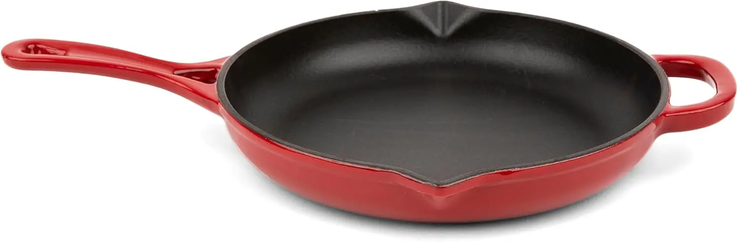 

Эмалированная чугунная сковорода | Соте сковорода с заливным носиком | Чугун с эмалированным покрытием | Подходит для всех плит.