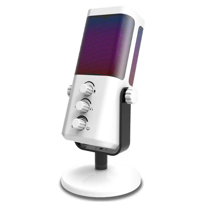 

Symphony Lighting Desktop Gaming Microphone Noise Reduction Black Technology One-click Mute Game LIVE Radio Special