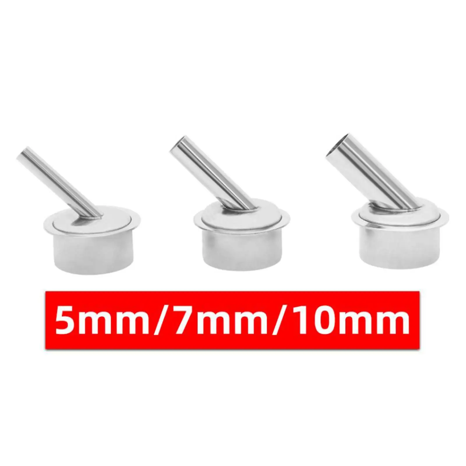 Bent Angle Heat Nozzle Attachments 5mm 7mm 10mm Heavy Duty for 861Dw Soldering Station