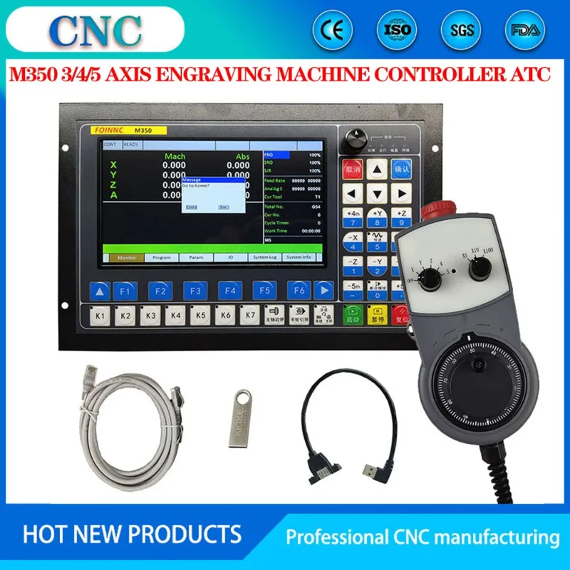 

CNC kit M350 motion control system 3 axis 4 axis 5 axis Motor controller emergency stop electronic hand wheel engraving machine