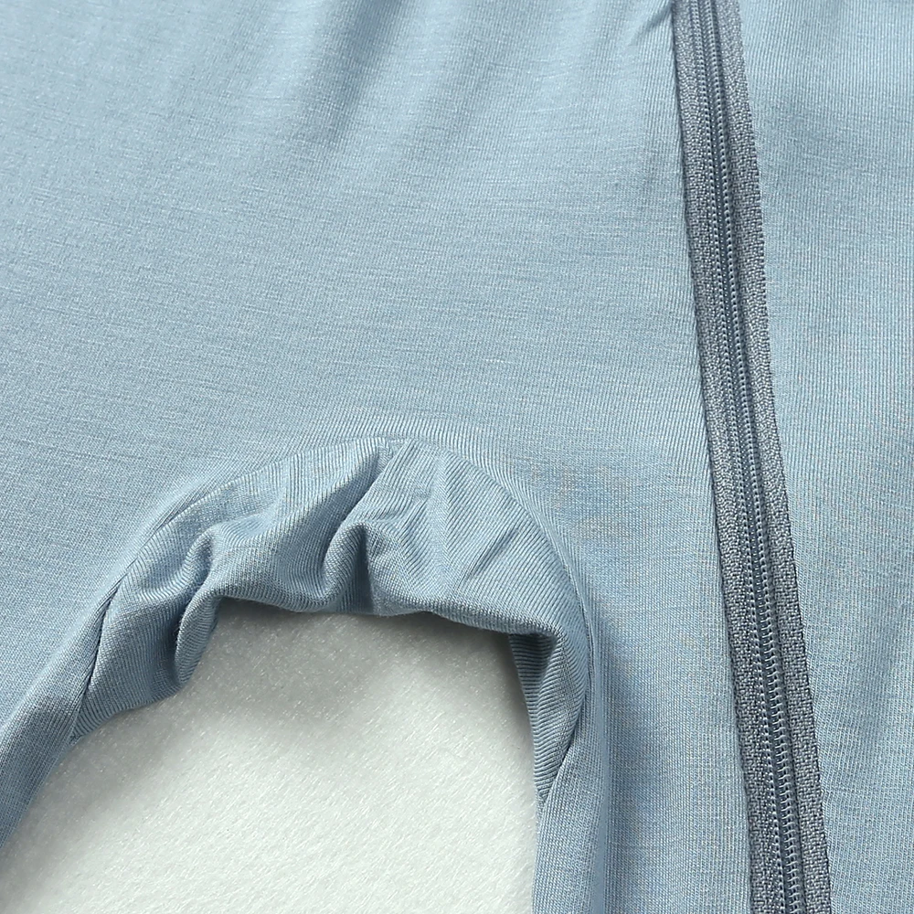 Neugeborenen Baby Bambus Faser Strampler Solide Atmungsaktive Langarm Kleidung Für 0-24M Junge Mädchen Overall Infant Loungewear pyjamas – Detail 7