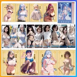 Limited Goddess Story Card ACG Nude AI Sexy Card Fold Card Collection uniforme JK calze di seta nera ragazze Sexy hobby per adulti